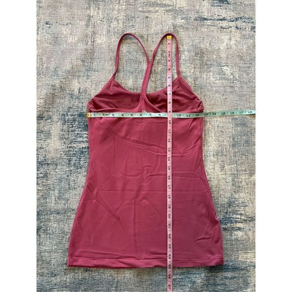 Lululemon Moss Rose Mauve Power Pose Athletic Tank Top Size 4 - Picture 4 of 6